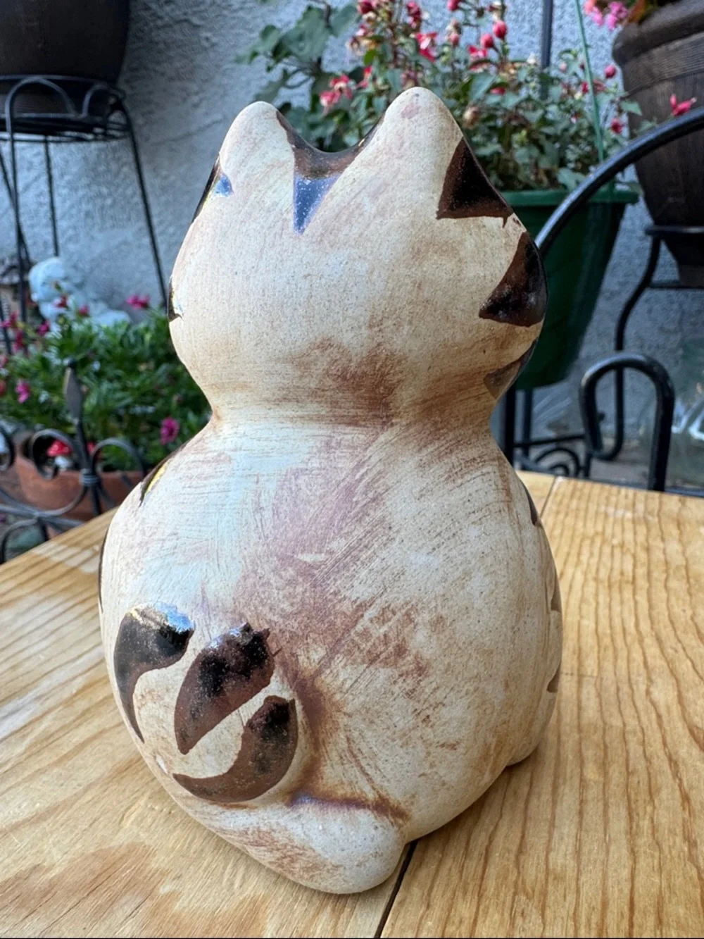 Hazel Olsen Studio Pottery Cat Figurine 1989 Signed By The Artist EUC Keepsake